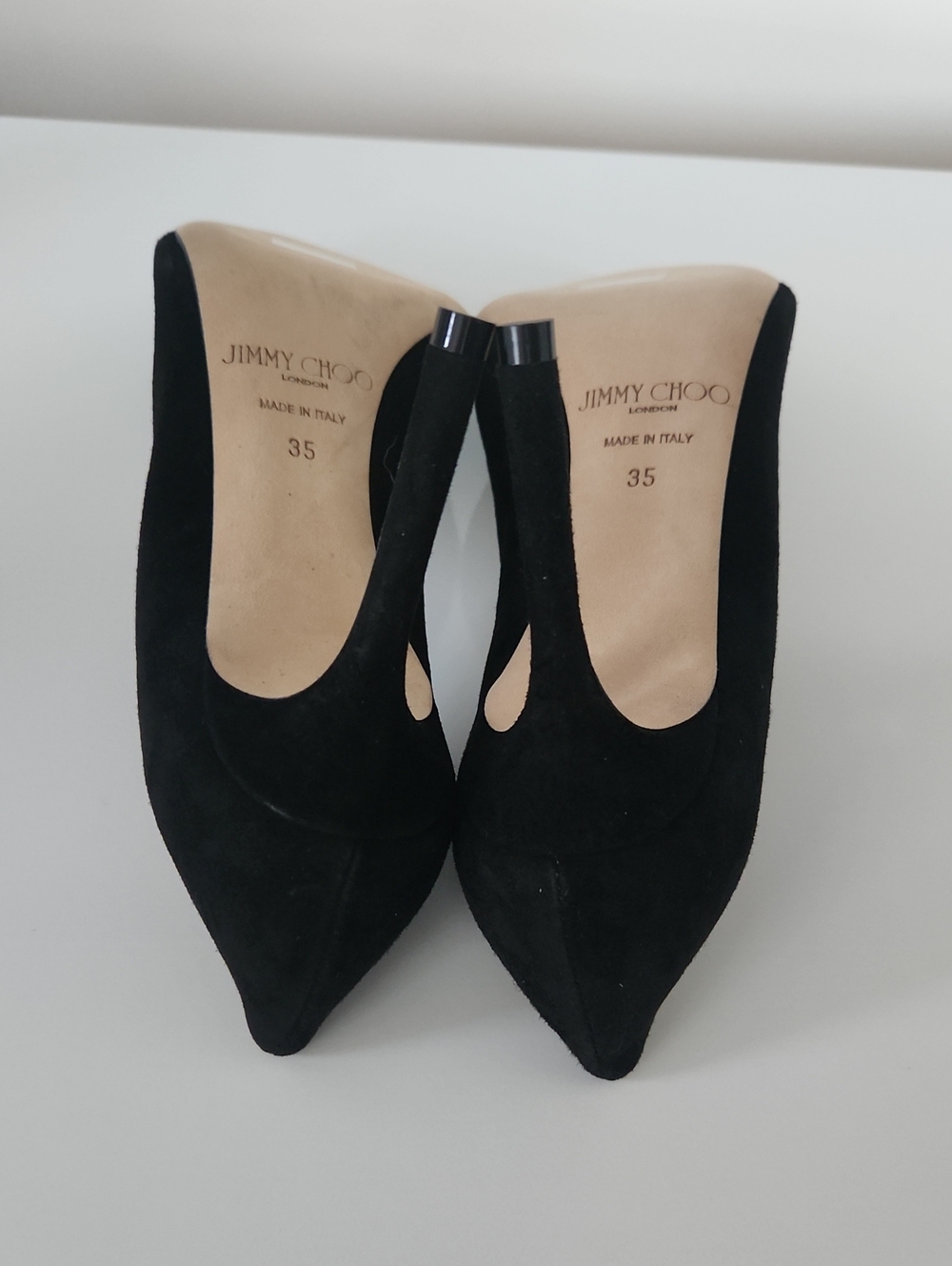 Jimmy Choo Romy 85mm Black Suede Pointed Pumps - Picture 12 of 15